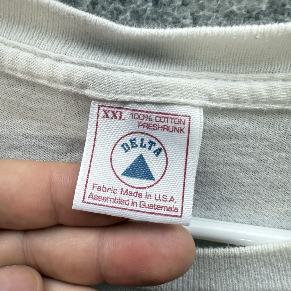 Vintage Nascar Shirt Adult 2XL XXL White Crewneck Tee Skater Grunge Faded 90s - Picture 7 of 11